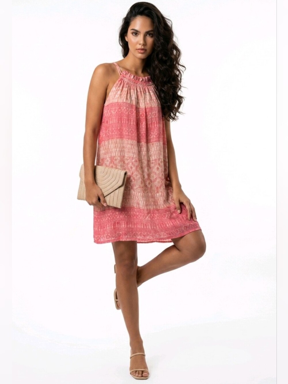 Oscar de la Renta Batik Halter Sundress